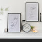 Frame Abstract Face MDF/Glass White/Black Assortment Of Two 