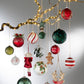 Doos Van 4 Kerstballen Kerstdeco+Bessen Suiker Glas Wit/Rd Small