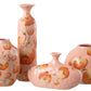 Vase Flower Bottle Wide Ceramic Salmon/Orange 