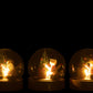 Stolp Kerstman/Rendier/Sneeuwman+Led Hout/Glas Mix Assortiment Van 3