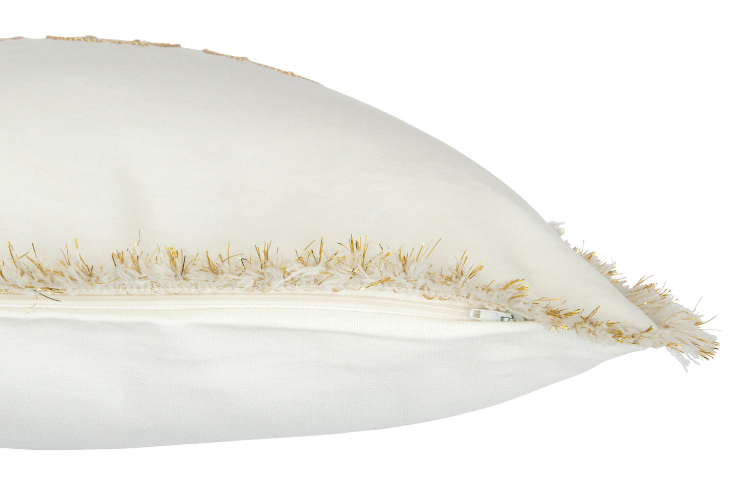 Cushion Amour Textile White/Gold 