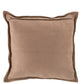 Cushion Stitching Square Leather Beige 