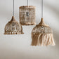 DeAbacaBirdCageHanglamp met twee andere gelijkaardige hanglampen