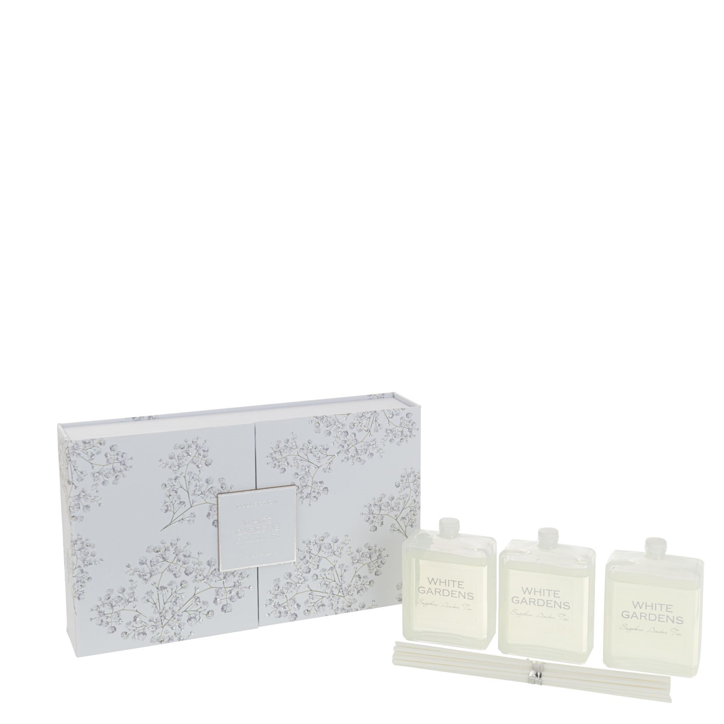 Box 3 Fragrance Oil + Sticks White Gardens White 