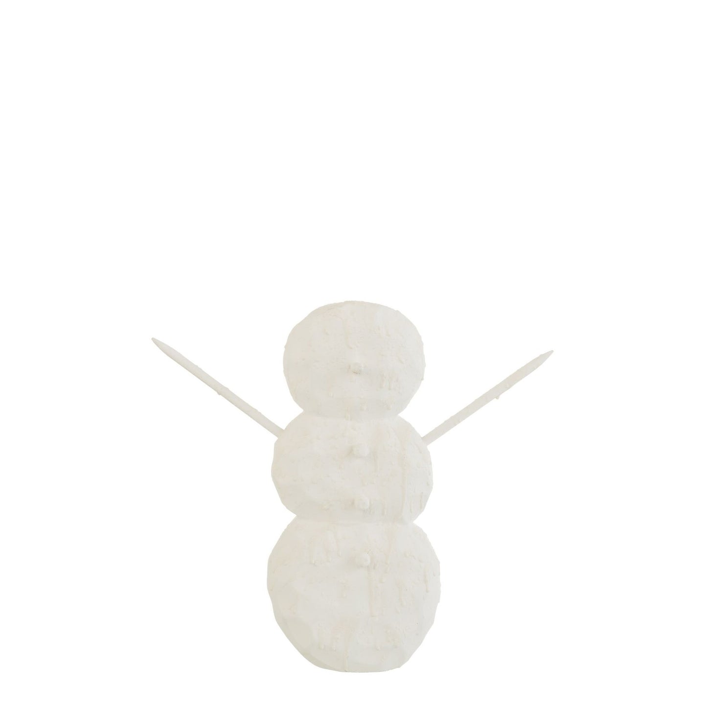 Figurine Sneeuwman Hout Wit