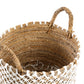 The Cross Stitched Macramé Basket - Natural White - L 