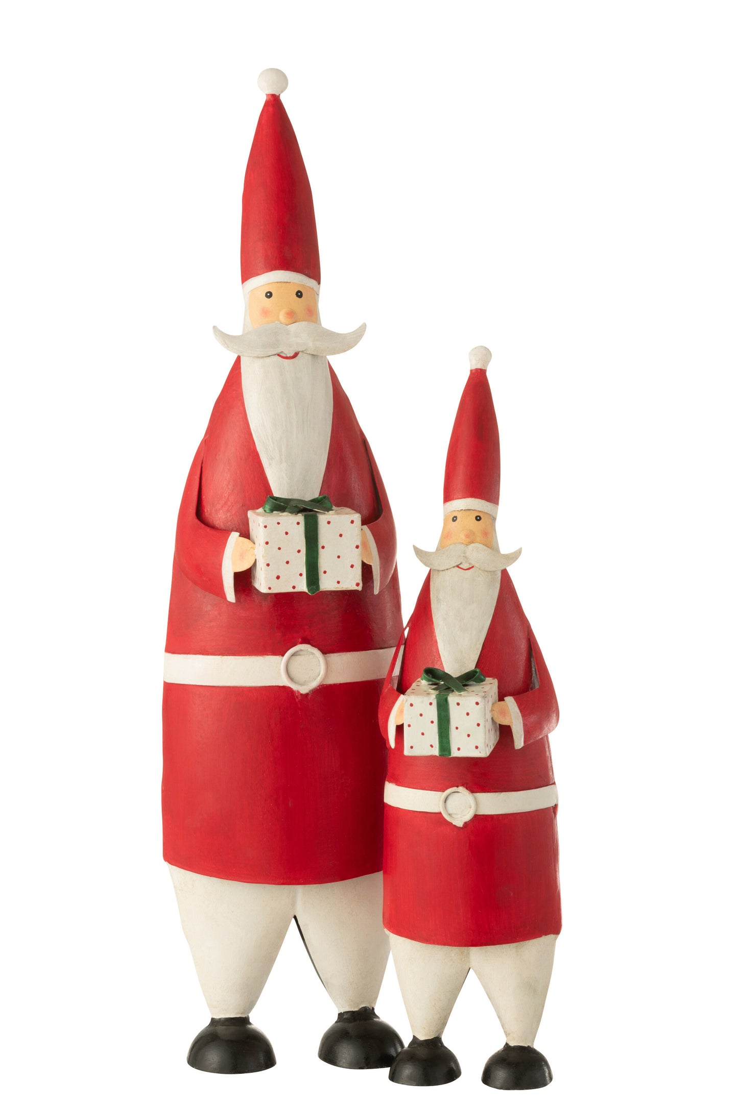 Kerstman Cadeau Ijzer Wit/Rood Large en small