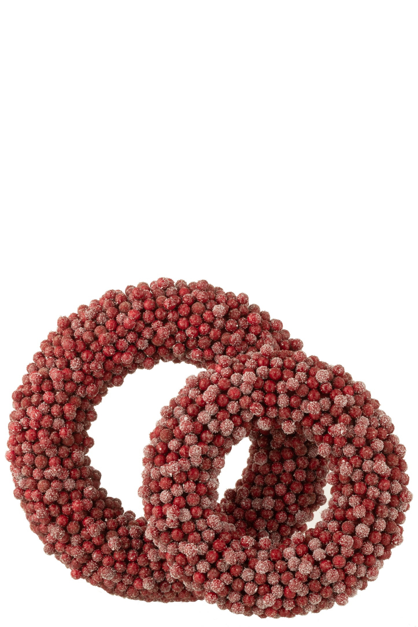 Wreath Round Berries Plastic Red Large 