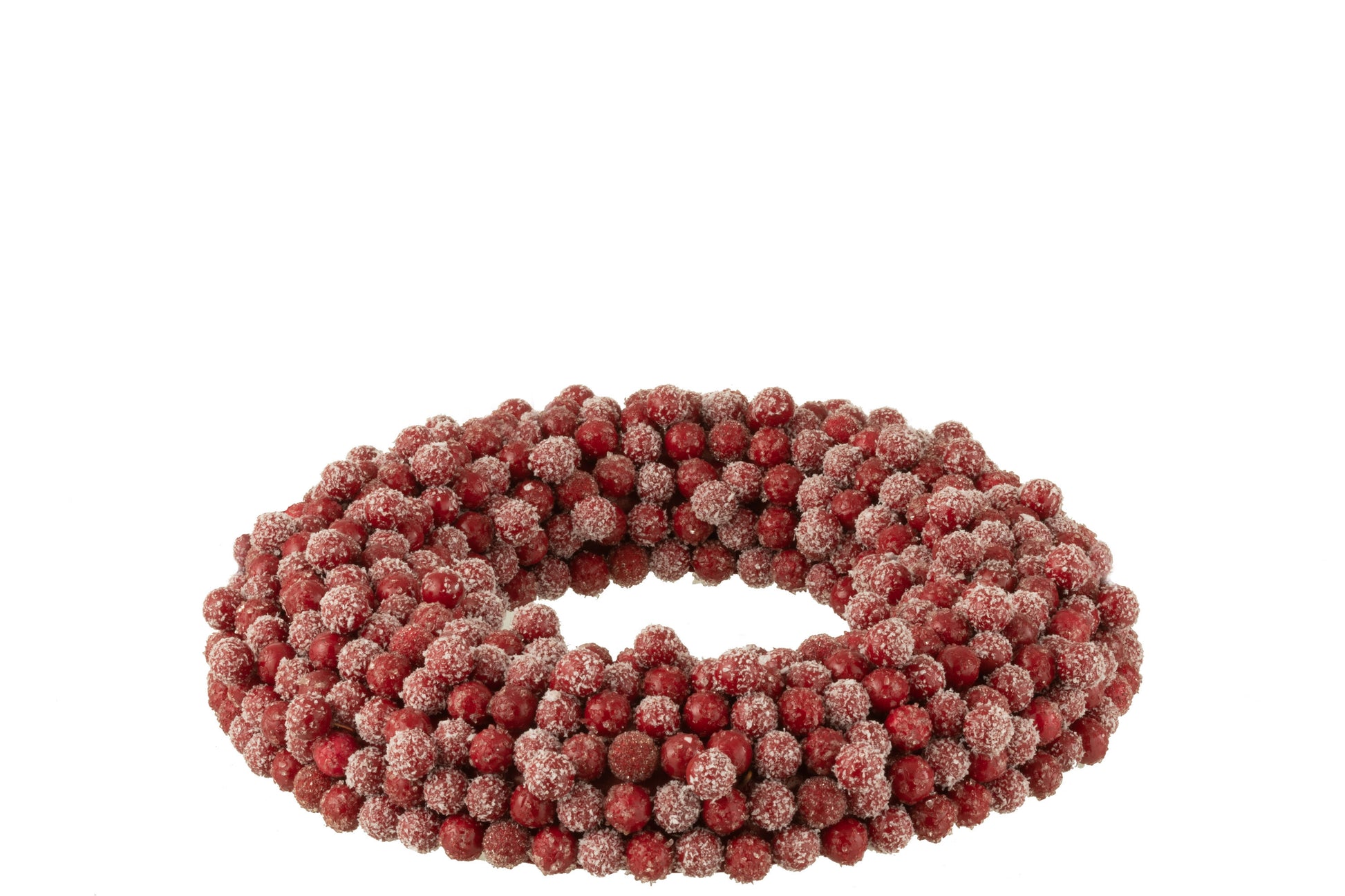 Krans Rond Bessen Plastiek Rood Small