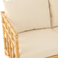 Sofa Elise+Kussen 2 Personen Rotan/Textiel Naturel/Wit Felika Ibiza Cocoozy