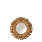 Mirror Alan Round Shells Raffia Natural Large 