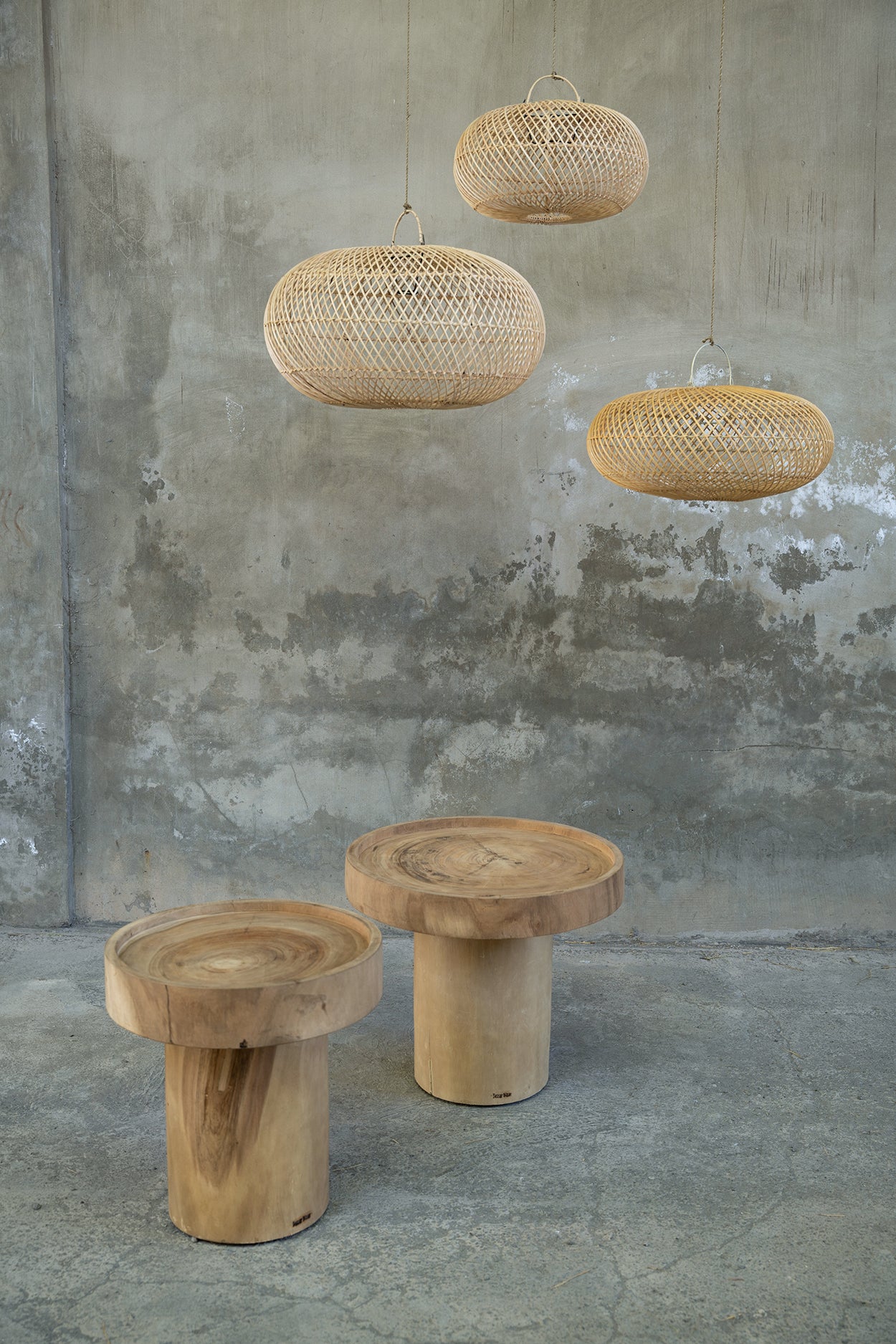 The Wholly Hanglamp - Natural set van drie formaten