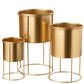 Flower Pot On Foot Metal Gold Small 