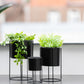 Flower Pot On Foot Metal Black Small 