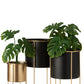 Flower Pot On Foot Metal Black Small 