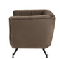 Lounge Chair 1-Seater Textile/Wood/Metal Dark Grey 