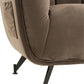 Lounge Chair 1-Seater Textile/Wood/Metal Dark Grey 