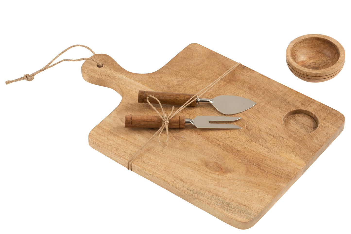 Cheese board+Knife+Bowl Mango Wood Natural 