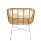 Stoel Rachelle Buiten Metaal/Rattan Naturel/Wit