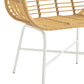 Stoel Rachelle Buiten Metaal/Rattan Naturel/Wit