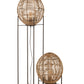 Staanlamp Op Frame Metaal/Rattan Naturel