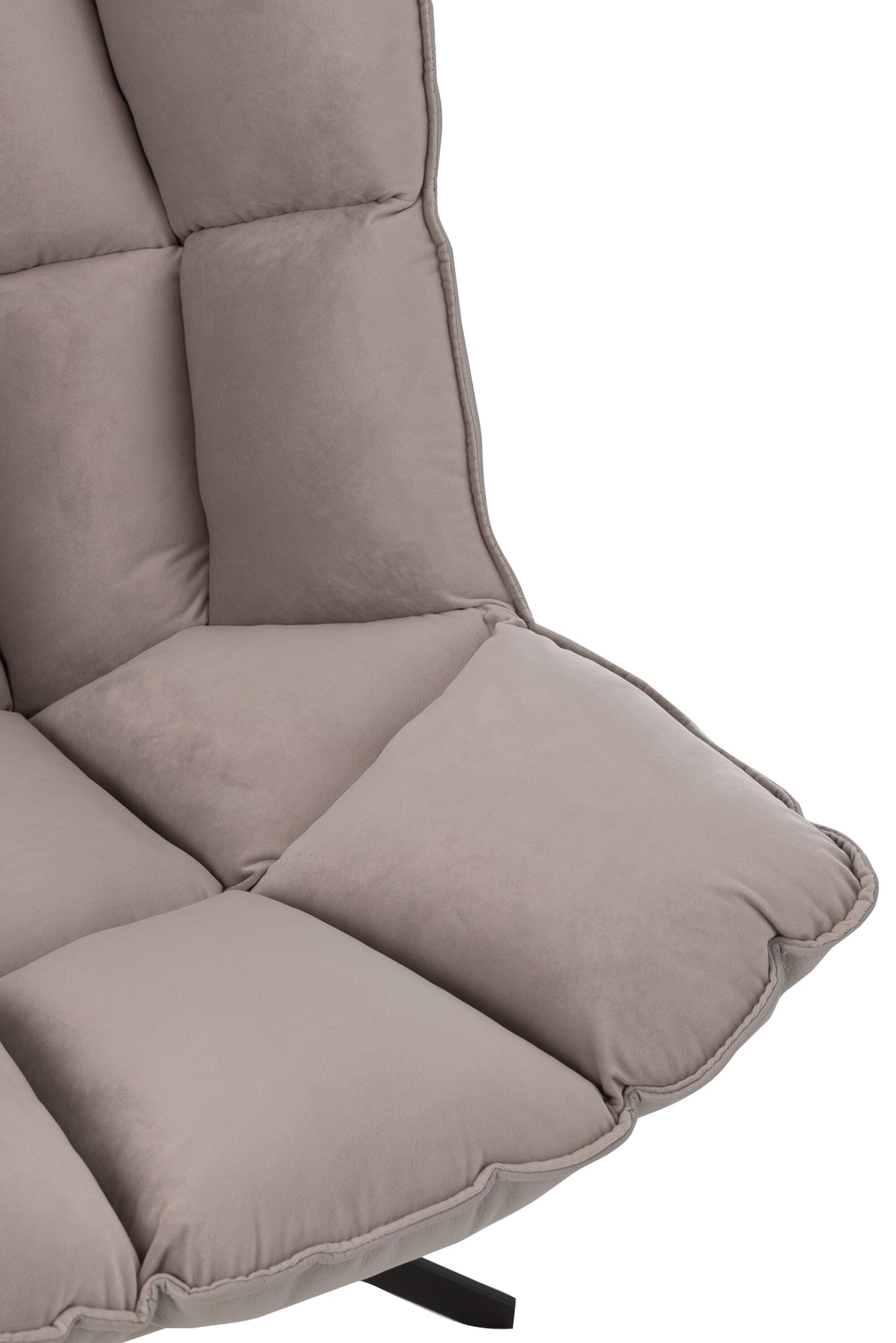 Chair Relax Cushion On Frame Textile/Metal Light Grey 