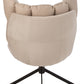 Chair Relax Cushion On Frame Textile/Metal Beige 