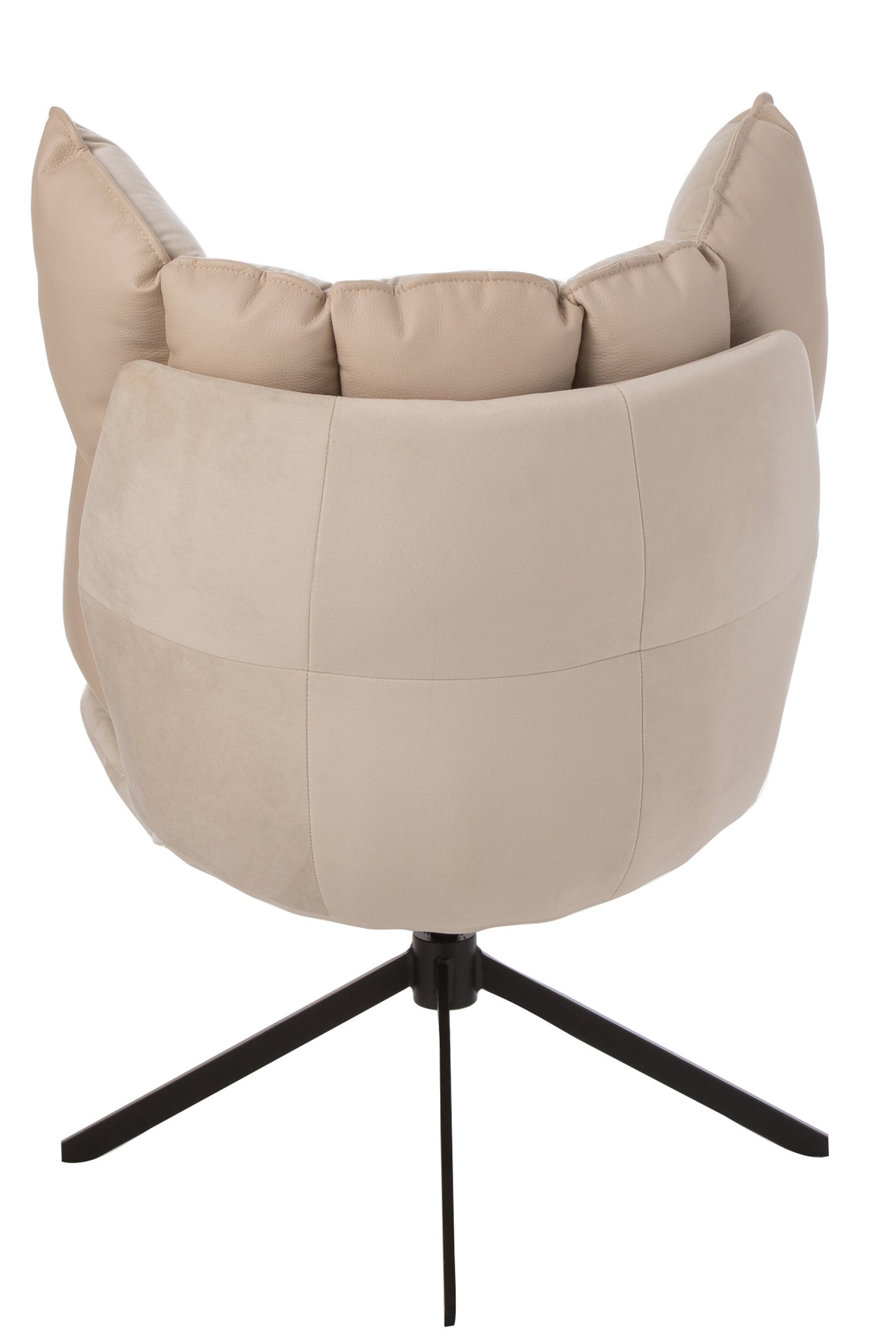 Stoel Relax Kussen Op Frame Textiel/Metaal Beige