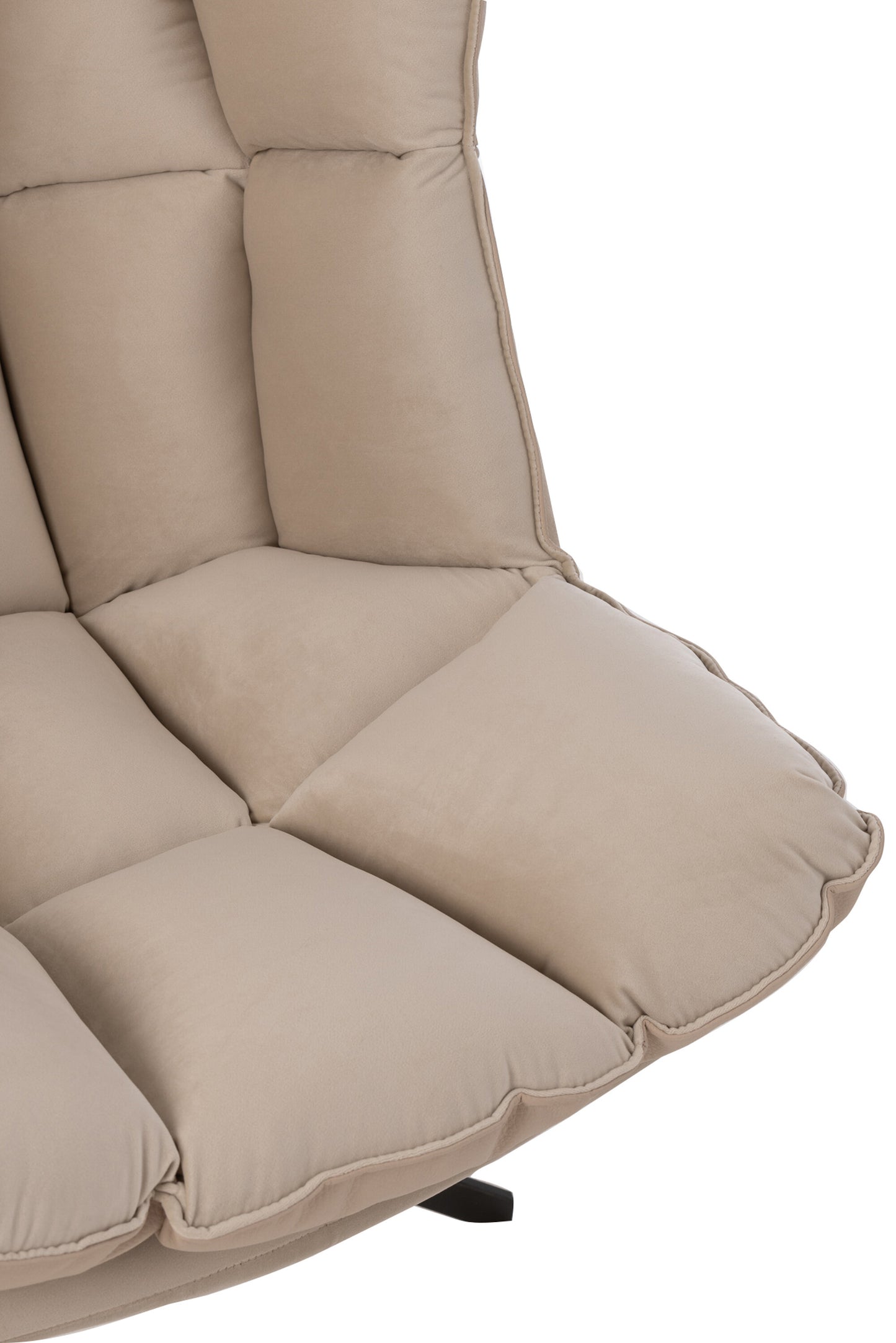 Stoel Relax Kussen Op Frame Textiel/Metaal Beige