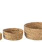 Set Of 6 Baskets Round Seagrass Natural 