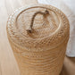 Set Of 2 Storage Baskets Round Bamboo Natural 