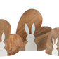 Lapin Silhouette Coeur Puzzle Manguier Bois Naturel Blanc Grand