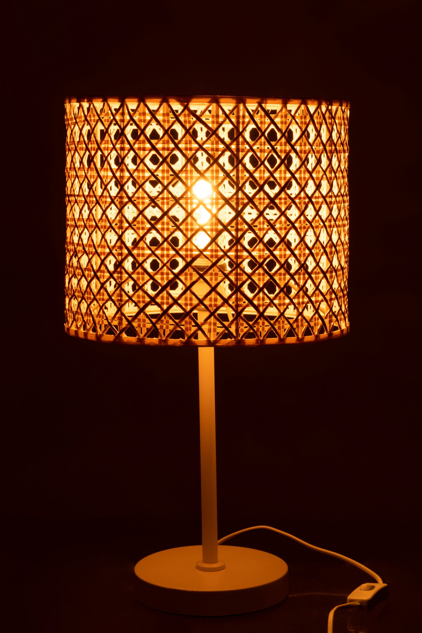 Tafellamp Roma Bamboe Metaal Naturel/Wit