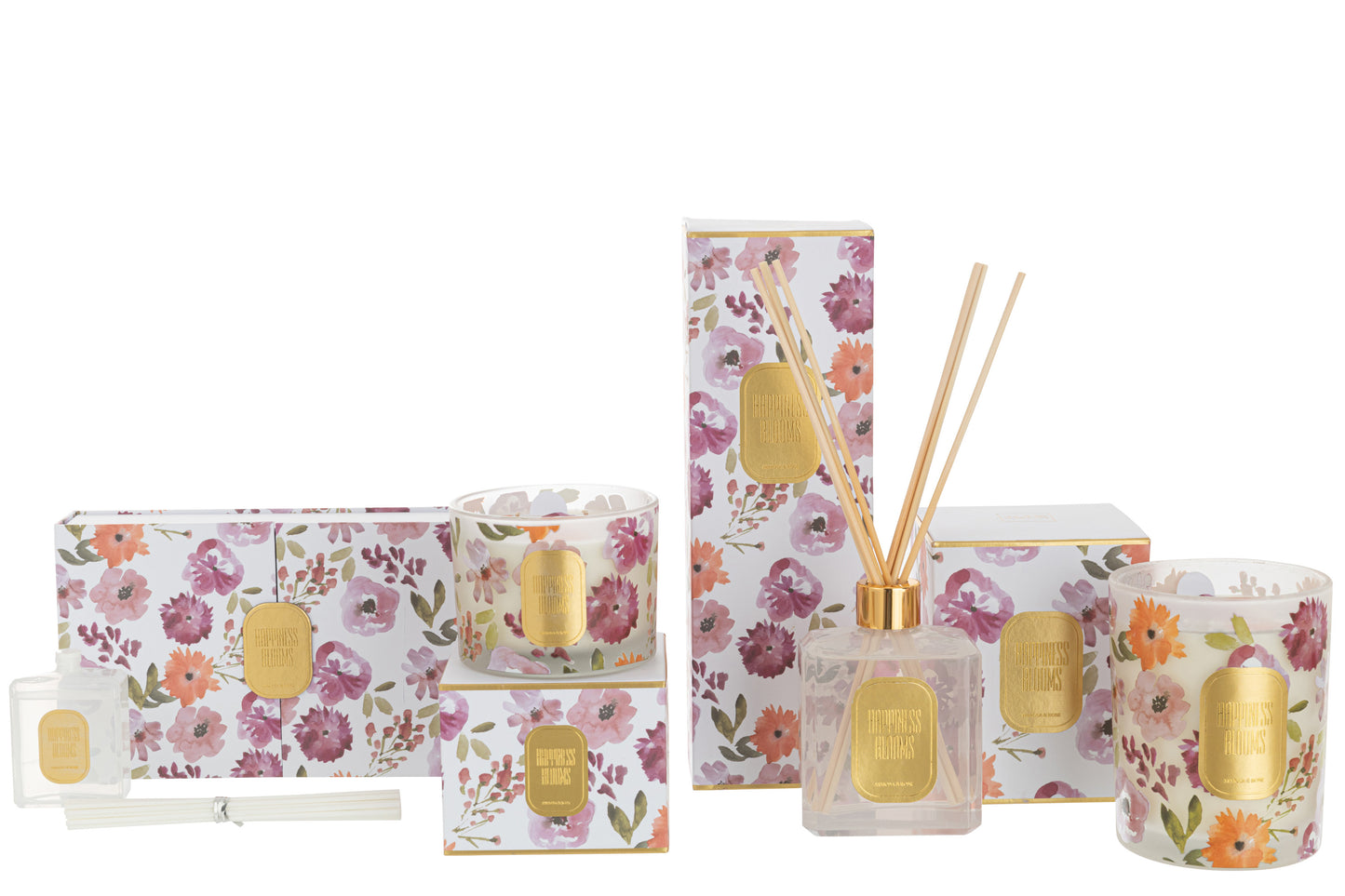 Huile parfumée + Sticks Bonheur Fleurit Rose 