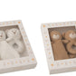 Doudou+Rammelaar Pluche Wit/Beige Assortiment Van 2