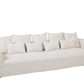 Cover For Seat + 9 Cushions Monaco Linen XL Marshmallow White 