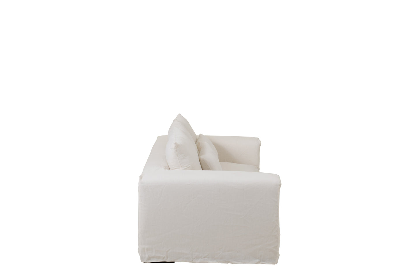 Hoes Voor Zetel+5 Kussens Monaco Sofa Linnen Marshmallow Wit