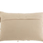 Coussin Pompon Macramé Rectangle Coton Beige 