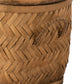 Set Of Three Storage Baskets Bamboo Natural 