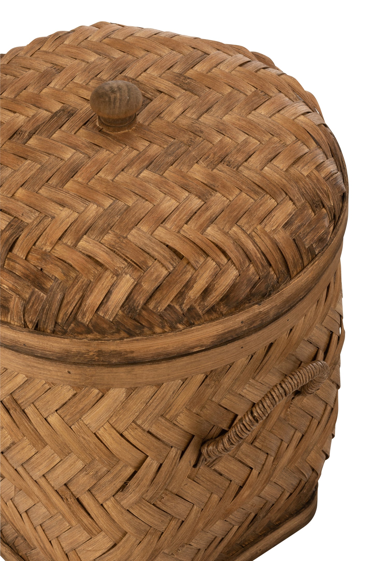 Set Of Three Storage Baskets Bamboo Natural 