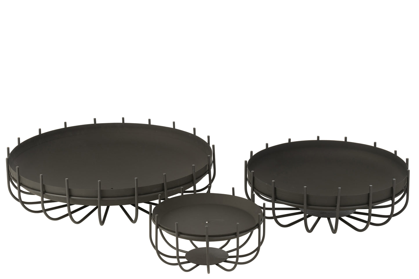 Fire Pit Low Iron Black Medium 