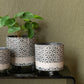 Flowerpot Mosaic Ceramic Grey/Blue Small 