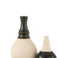 Vase Neck High Ceramic Black/Beige Large 