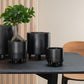 Flowerpot Smoke Ceramic Grey/Black Medium 