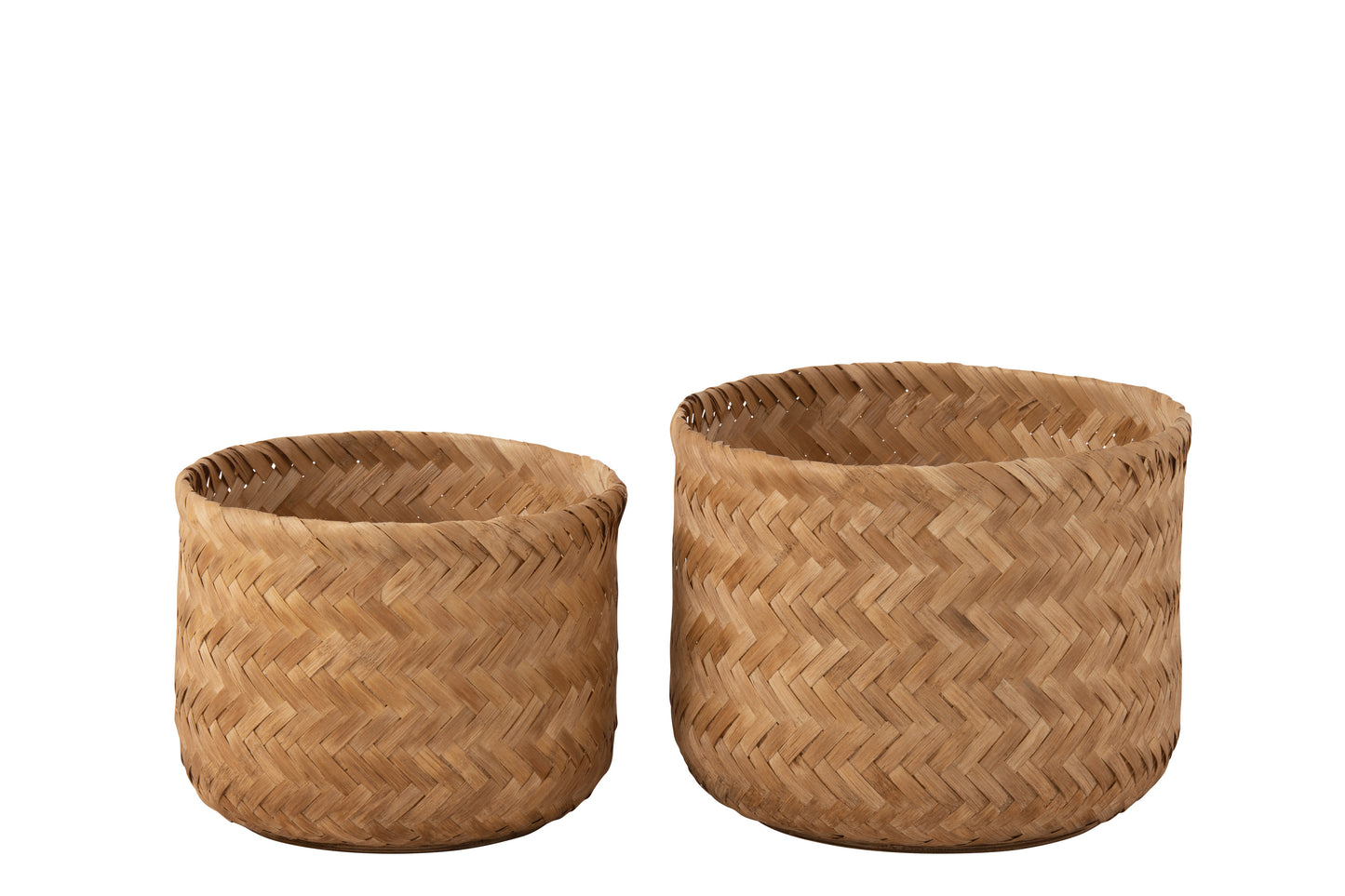 Set De Deux Panier Bambou Naturel 