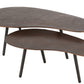 Coffee table Drop Aluminium/Iron Brown Large 