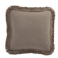 Coussin Frange Carré Coton Taupe 