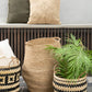 Set Of 3 Basket Pattern Handles Bamboo Natural/Black 