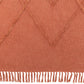 Jete De Lit Floches Coton Terracotta