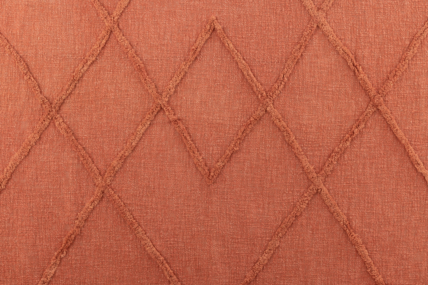 Jete De Lit Floches Coton Terracotta 